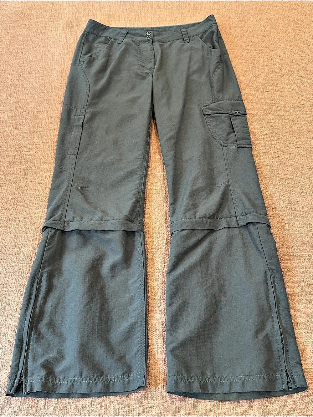 MEC Convertible Zip-Off Pants/ Cargo Capris Gray W32L31